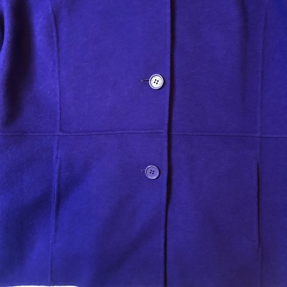 Talbots Women’s Purple Soft Lightweight Wool Blend Jacket Size 16 - Picture 4 of 7